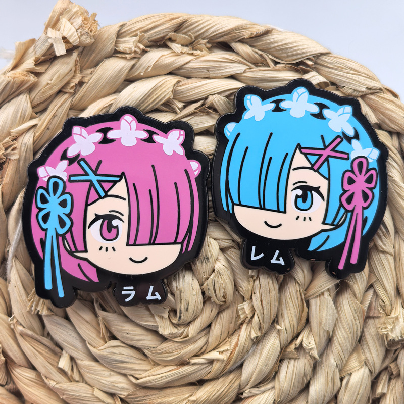 Anime Cosplay Rem - Металлические значки Ram Rem по аниме