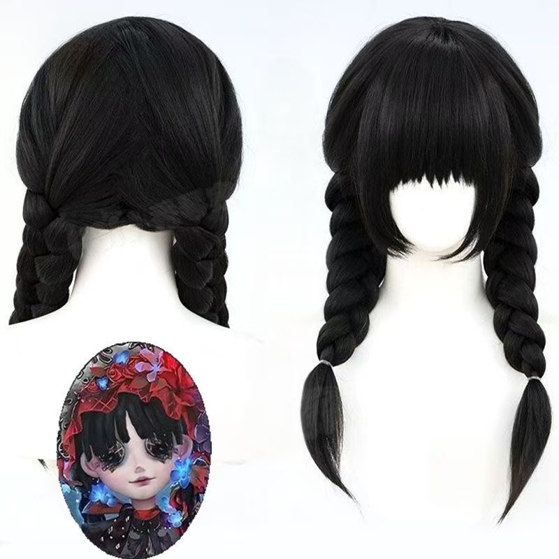 Anime Cosplay Girl With Black Hair - Парик для Хэллоуина в стиле аниме