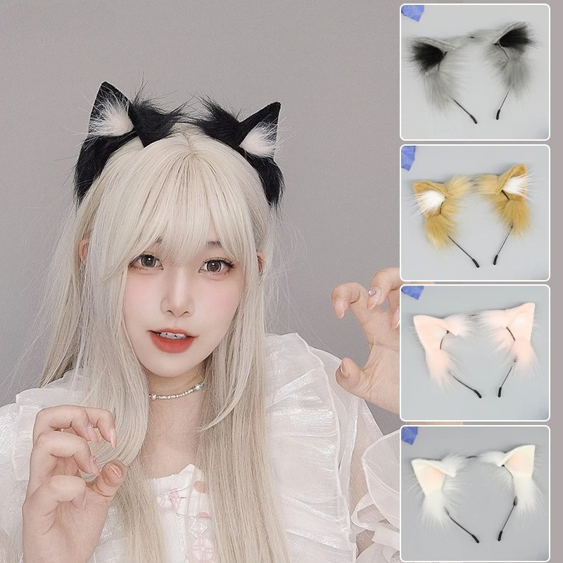 Anime Cosplay Girl With Black Hair - 1 шт. повязка на голову с