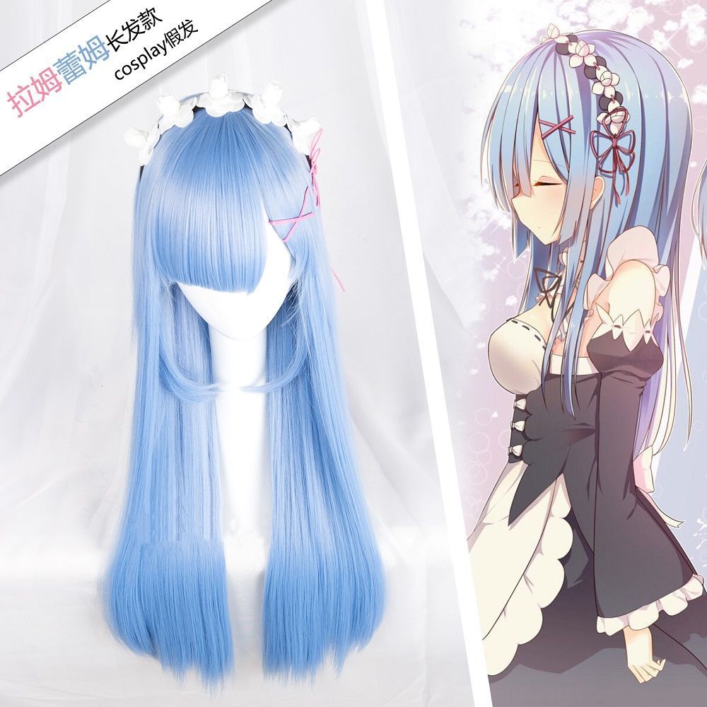 Anime Cosplay Rem - Парик для косплея Re Zero Ram