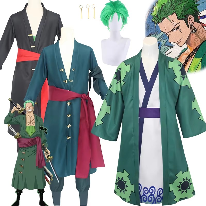 Cosplay Anime Zoro - Bilibili Roronoa Zoro Косплей Костюм Аниме