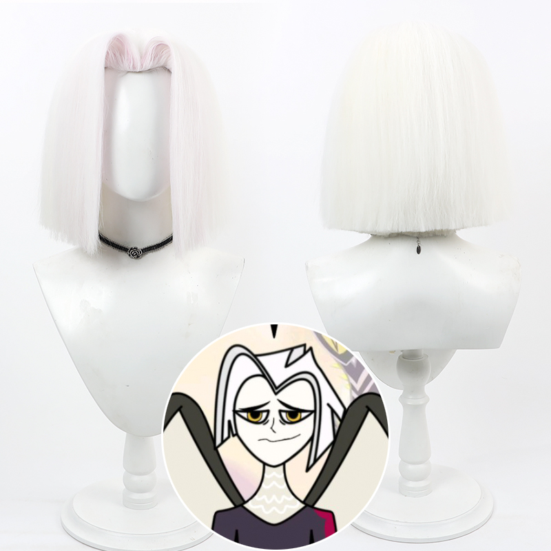 Cosplay Anime White Hair - Игра Hazbin Lute Косплей Аниме Hotel