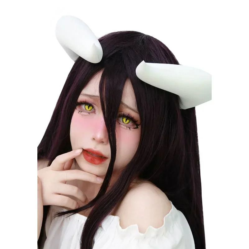 Anime Cosplay Albedo - 2026 белые рога с зажимами для