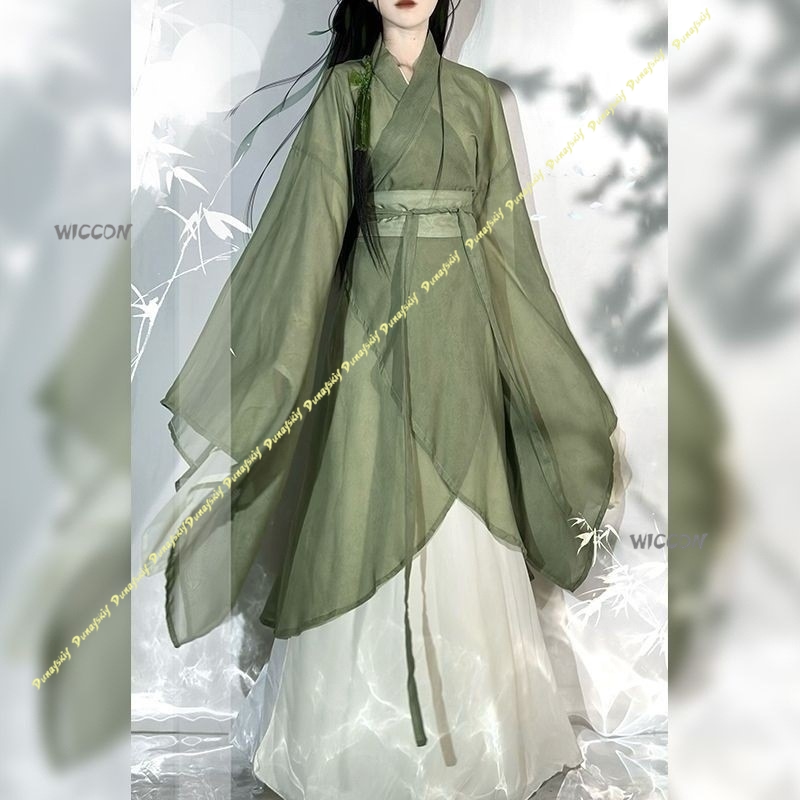Китайский костюм ханьфу с боль – обзор и цена Anime Cosplay Girl With Black Hair