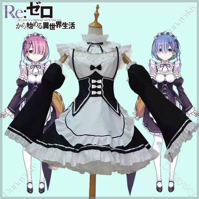 Костюм горничной RE0 Rem Ram B – обзор и цена Anime Cosplay Rem
