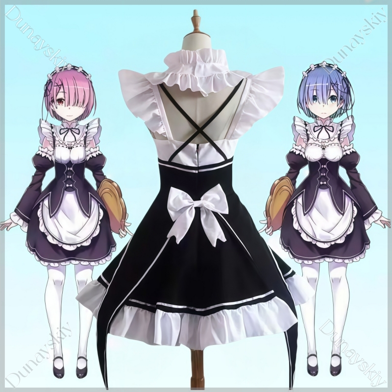 Костюм горничной RE0 Rem Ram B – обзор и цена Anime Cosplay Rem