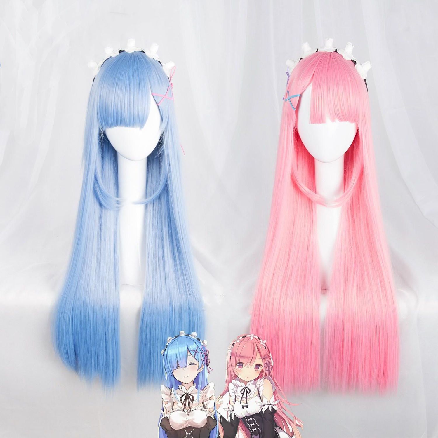 Парик для косплея Re Zero Ram  – обзор и цена Anime Cosplay Rem