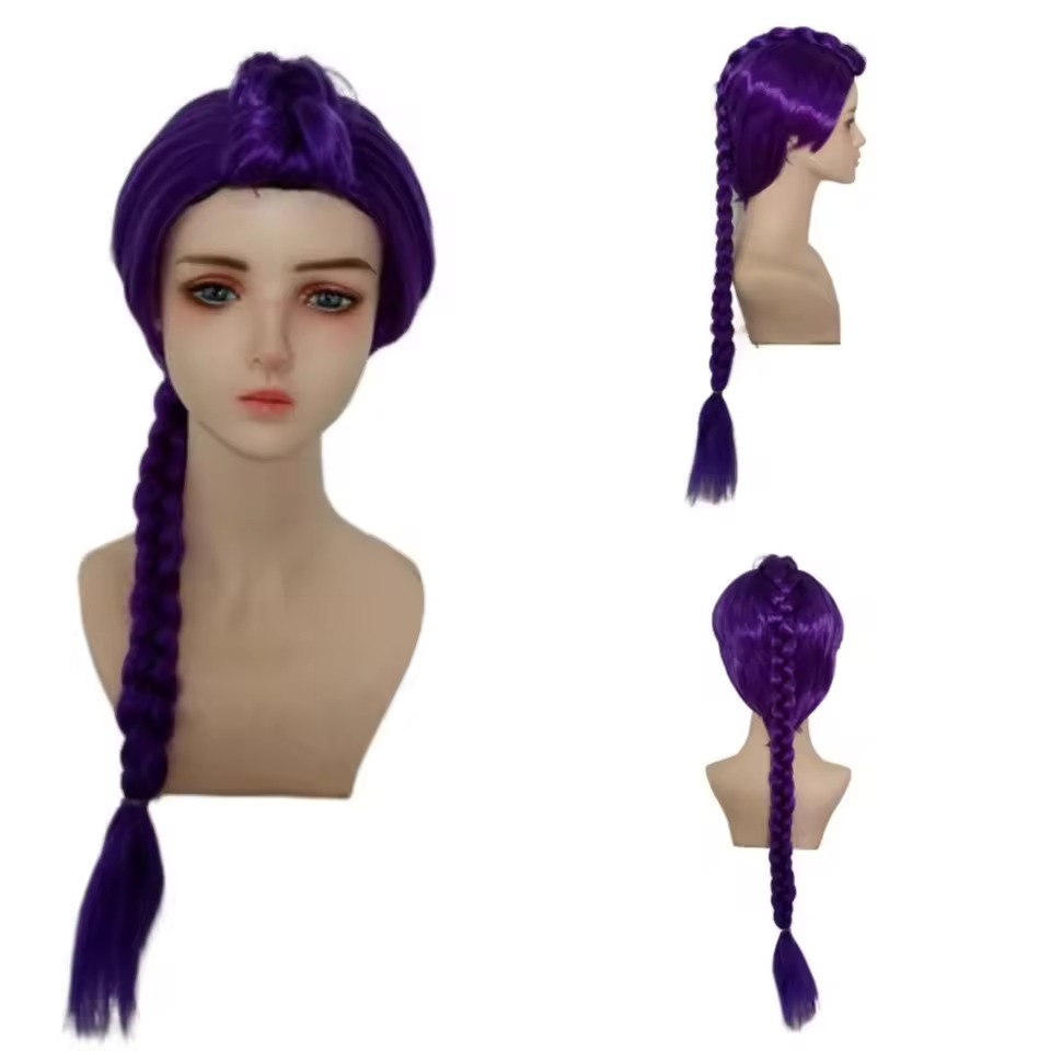 Аниме-парик с длинными фиолето – обзор и цена Anime Cosplay Girl With Black Hair