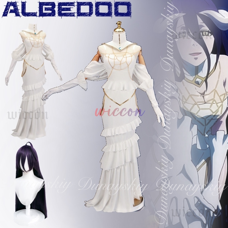 Overlord Albedo Косплей Белое  – обзор и цена Anime Cosplay Albedo