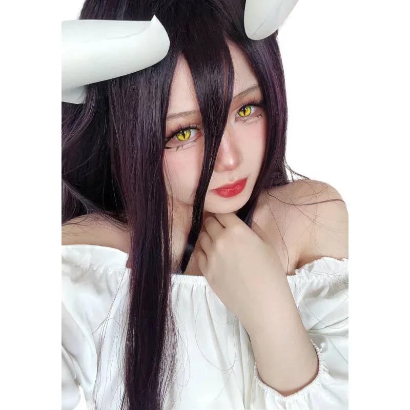 2026 белые рога с зажимами для – обзор и цена Anime Cosplay Albedo